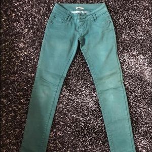 j welly jeans! turquoise skinny jeans